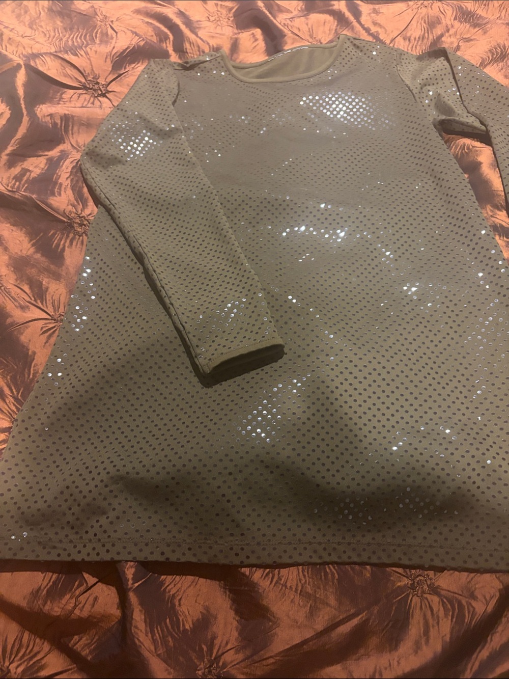 Women’s Sparkling Tunic in Dark Khaki Green